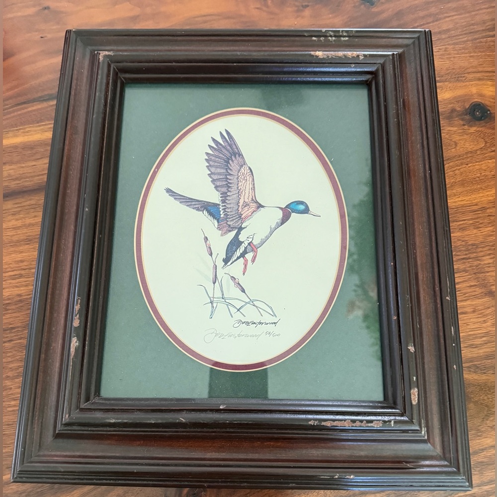 14 x 12 Vintage DON EASTERWOOD SIGNED AND NUMBERED DUCK PRINT - Picture 3 of 10